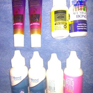 Assorted lace wig glue. Sold as group